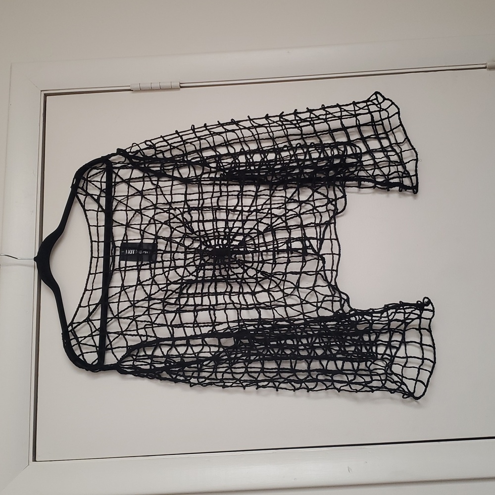 Hot Topic Black and Red Mesh Crop Top - Picture 11 of 16